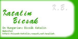 katalin bicsak business card
