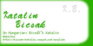 katalin bicsak business card